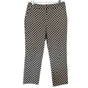 Dana Buchman black and white stylish ankle pants, Size 10